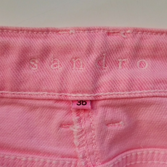 Sandro Jean Shorts in Bright Pink - Picture 4 of 4